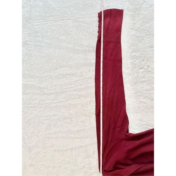 Forever 21 - burgundy red tunic sweater size L - Picture 2 of 5
